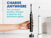 Shyn Sonic Rechargeable Electric Toothbrush with 4 Anti-Plaque Brush Heads, Travel Case & Charger