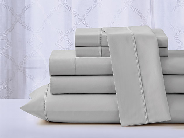 Kathy Ireland 6-Piece CoolMax Sheet Set (Light Grey)