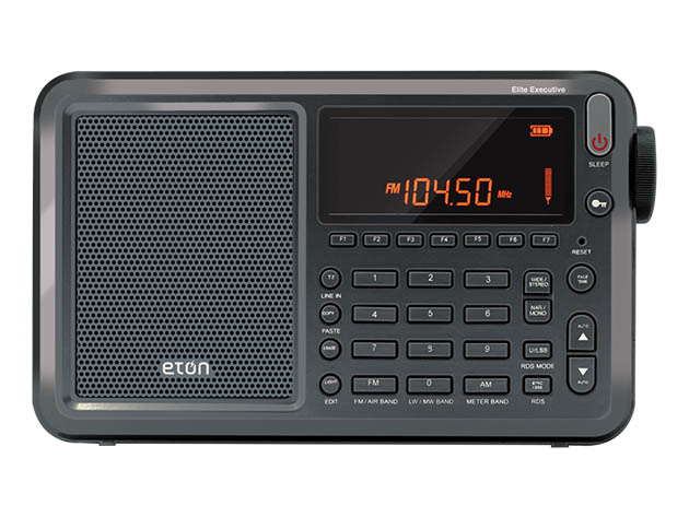 Eton Elite Executive AM/FM/Aircraft Band/SSB/Shortwave Radio with RDS & Custom Leather Carry Cover 