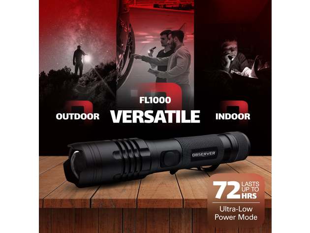 1200 Lumen Tactical LED Rechargeable Flashlight with Power Bank & Dual Power 