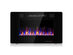 Costway 30'' Electric Fireplace Recessed Ultra Thin Wall Mounted Heater Multicolor Flame Black