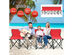 Costway Portable 6 Seats Folding Chair Bench Outdoor Sports Camping W/Carry Bag - Red