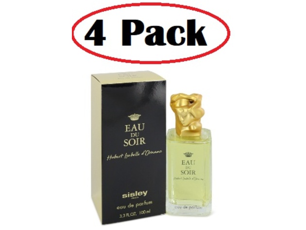 4 Pack of EAU DU SOIR by Sisley Eau De Parfum Spray 3.4 oz