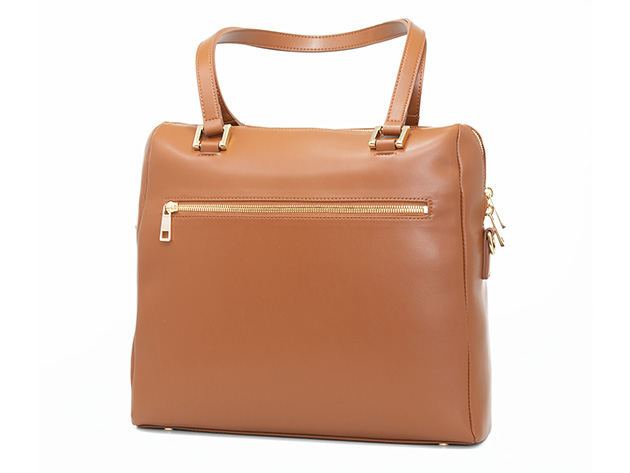 Pretty Pokets Work Tote Bag (Leather Brown)