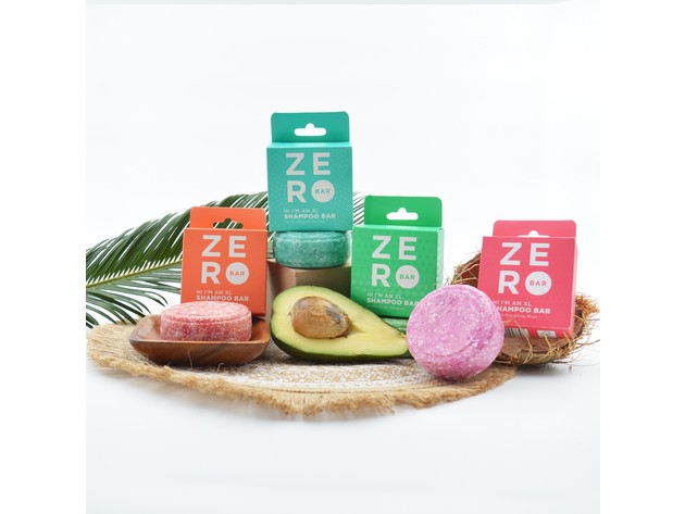Zero Bar Eco-Friendly Shampoo Bar Gift Box - Cruelty Free & Zero Waste - Argan, Dessert Melon, Jojoba & Moringa Oil