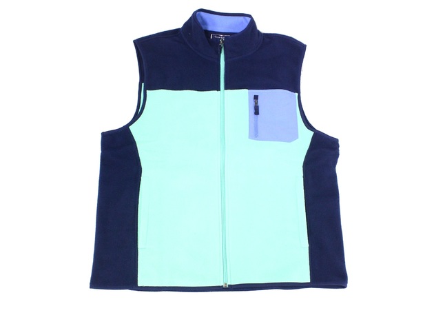 Club Room Men's Colorblock Fleece Sweater Vest Mint Size Extra Large