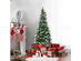 5 Foot Snow Flocked Unlit Pencil Christmas Tree with Pine Cones