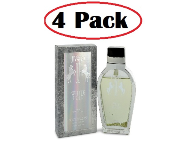 4 Pack of Jivago White Gold by Ilana Jivago Eau De Parfum Spray 3.4 oz