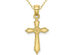 10K Yellow Gold Cross Pendant Necklace with Chain