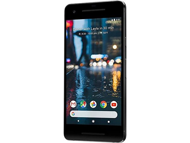 Google Pixel 2 64GB/4GB All GSM Carriers 5" Unlocked Smartphone - Just Black (Refurbished)