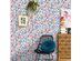 Opalhouse Floral Bloom Amidst Peel and Stick Smooth Out Design Wallpaper, Covers 27.5 Square Feet, Blue/White