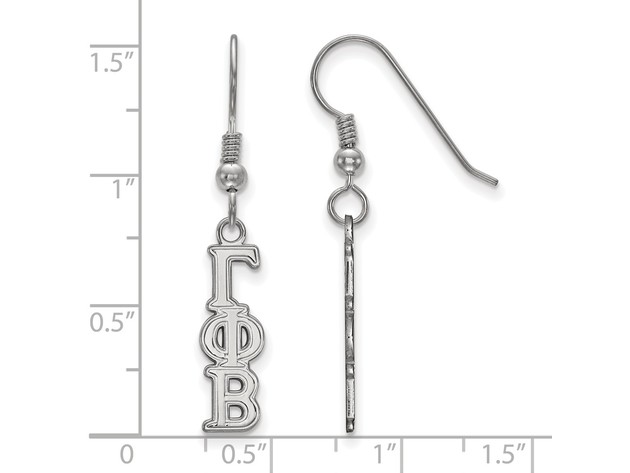 Sterling Silver Gamma Phi Beta XS Dangle Earrings