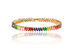 Silver Rainbow Tennis Bracelet with Rainbow Marquise Stones