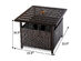 Costway Brown Rattan Wicker Steel Side Table Outdoor Furniture Deck Garden Patio Pool Brown