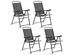 Costway Set Of 4 Folding Sling Chairs Patio Furniture Camping Pool Beach With Armrest 