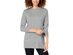 Karen Scott Women's Side-Ribbed Boat-Neck Sweater Grey Size Large