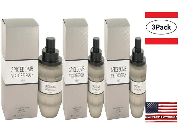 3 Pack Spicebomb Fresh By Viktor Rolf Eau De Toilette Spray 3 Oz For Men Stacksocial