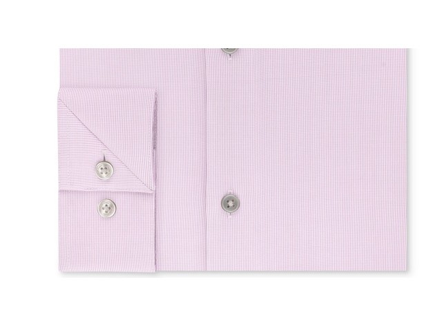 Calvin Klein Men's Steel Slim-Fit Non-Iron Stretch Performance Unsolid Dress Shirt Pink Size 16-34-35