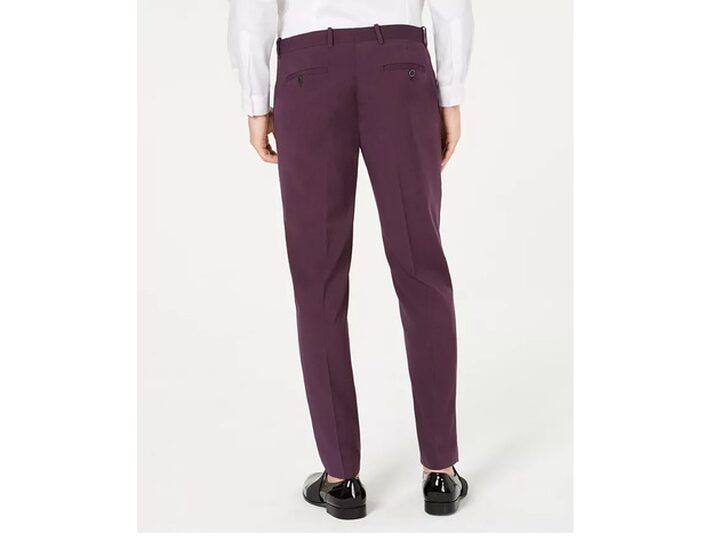 Men's Cotton Blend Purple & Blue Checked Formal Trousers - Sojanya |  Checked trousers, White collared shirt, Business casual men