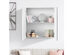 Costway Bathroom Cabinet Medicine Cabinet Wall Mount Double Door with Shelf and Mirror - White