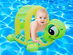 Inflatable Turtle Pool Float with Sun Shade for Kids