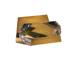 Crystal & Brass Business Card Holder