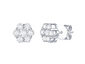 Essentials Lab Grown 1ct Diamond Cluster Flower Earrings in 10K White Gold