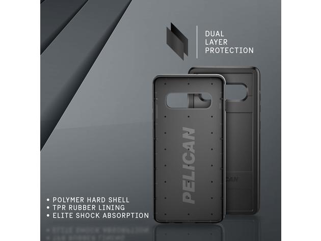 Pelican Protector Dual Layer Rugged Protection Case for Samsung Galaxy S10 - Black