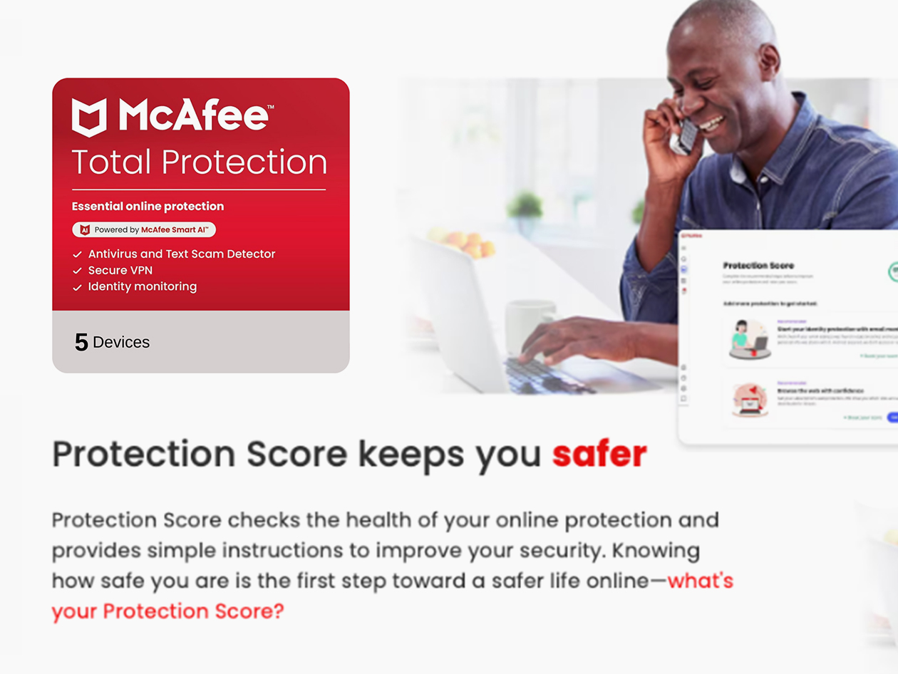 McAfee Total Protection 5-Device: 1-Year Subscription