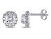 White Topaz Solitaire Halo Earrings 1 1/6 Carat (ctw) in 10K White Gold