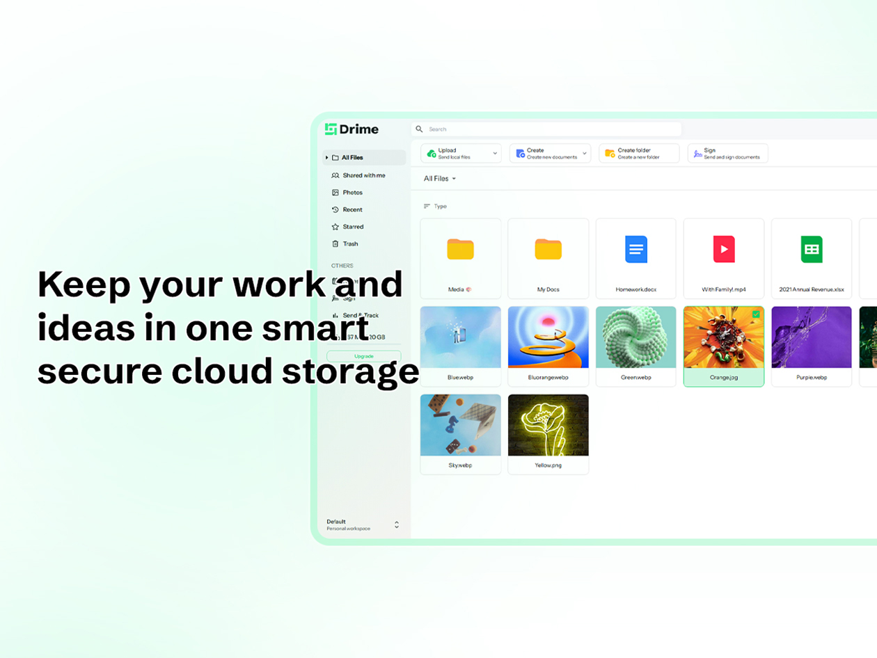 Drime Secure Cloud Storage: Lifetime Subscription (Advanced+ Plan/8TB)