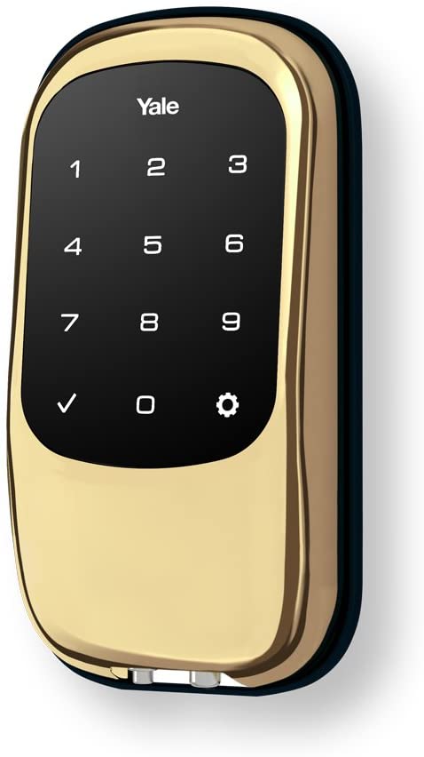 Yale Security YRD120-ZW-605 Yale T1L Lock Z-Wave in Polished Brass (YRD120) Key Free Touchscreen Deadbolt