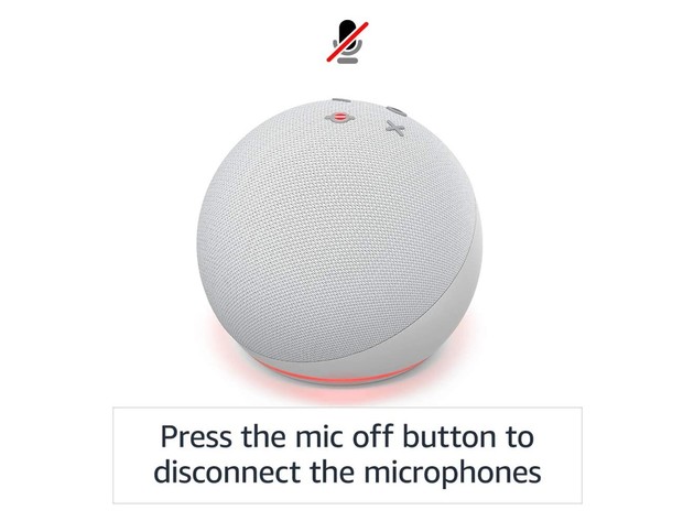 Amazon Echo Dot (4th Gen) Smart speaker and Alexa - Glacier White