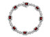 Sterling Silver Emerald-Cut Garnet Bracelet 4.80 Carats (ctw) with Diamonds