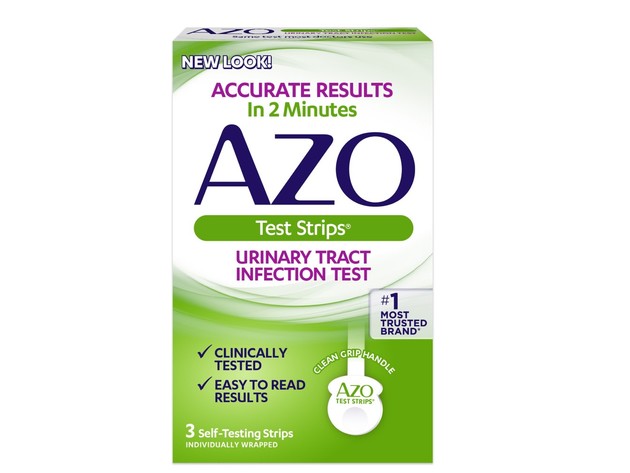 AZO Urinary Tract Infection Test Strips, Results in 2 Minutes, Clean Grip, Easy to Use, 3 Count