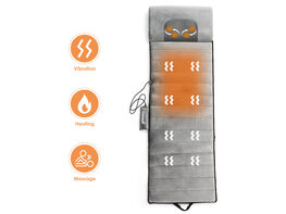Foldable Full Body Massage Mat Heated Neck Massager w/ 5 vibration modes - Gray