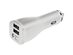 Adaptive Fast Car/Travel Combo (AFC) for Samsung Galaxy Includes Car/Wall Plug and Two Micro USB Cable - White