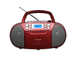 Toshiba TYCMK39RED CD-RW/CD-R/CD-DA Boombox with AM/FM Radio - Red