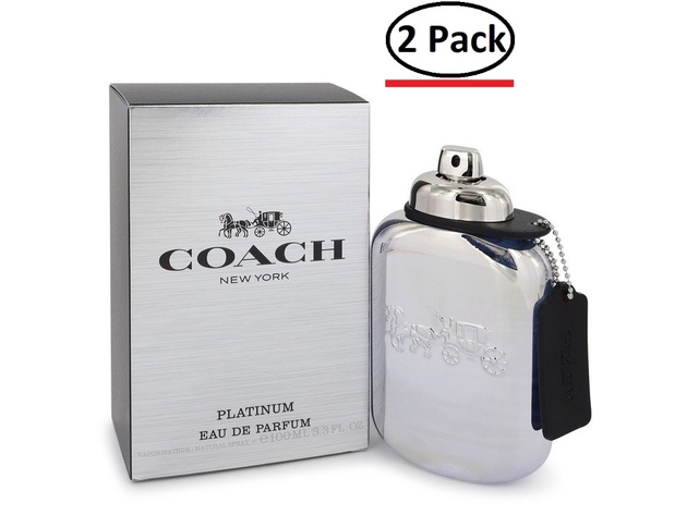 Coach Platinum by Coach Eau De Parfum Spray 3.3 oz for Men (Package of 2)