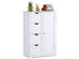 Costway Wooden 4 Drawer Bathroom Cabinet Storage Cupboard 2 Shelves Free Standing White