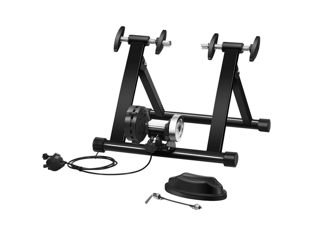 Costway Bike Trainer Bicycle Exercise Stand w/ 8 Levels Resistance - Black