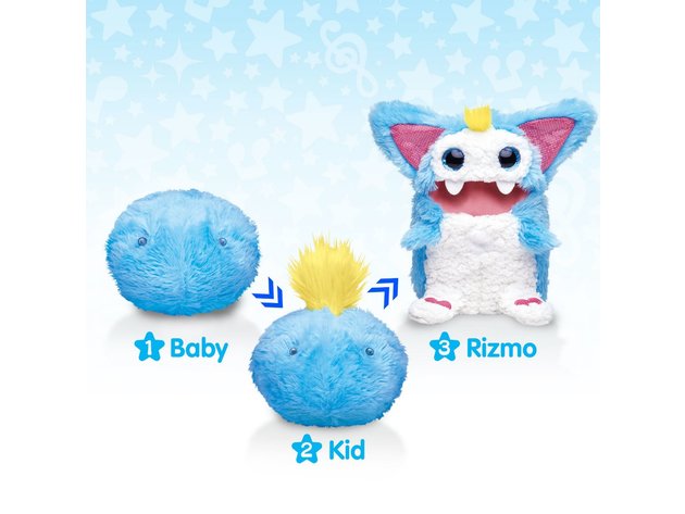 Rizmo Evolving Musical Friend for Life, Interactive Plush Toy Helps Evolve with Music, Aqua