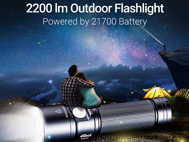 2200 Lumen USB Rechargeable Flashlight