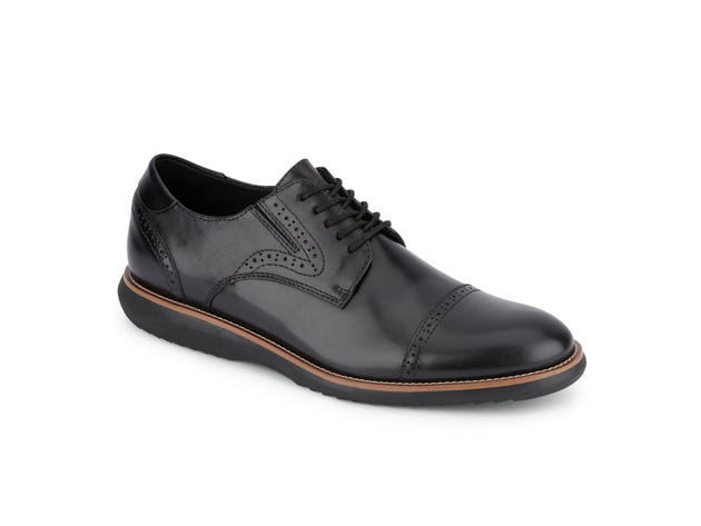 Dockers Mens Beecham Leather SMART SERIES Dress Oxford Shoe - 11 M Black