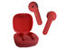 Rubberized Wireless Earbuds + Charging Case (Ruby Red)