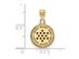 SS 14k Yellow Gold Plated Small U.S. Army Epoxied Disc Pendant