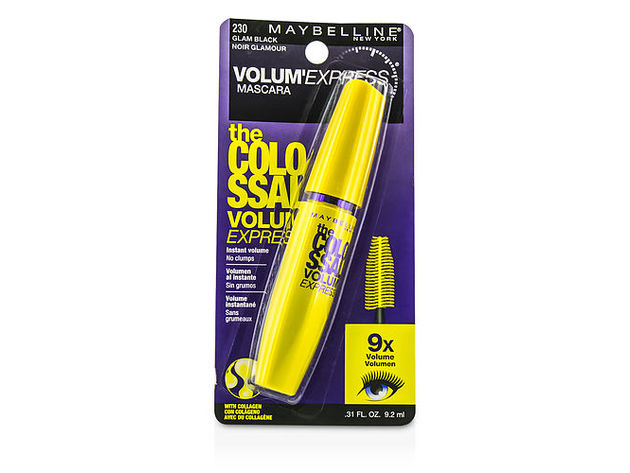 Maybelline by  Volum' Express The Colossal Mascara - #Glam Black --9.2ml/0.31oz for WOMEN ---(Package Of 4)