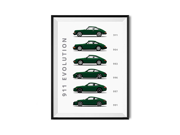 Porsche 911 Car Poster (18"x 24")