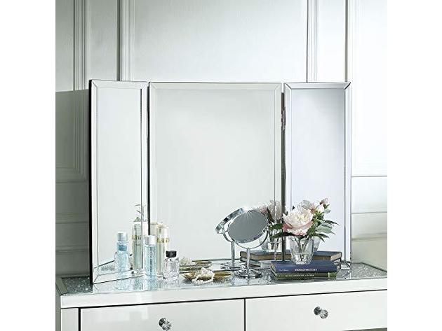 Inspired Home Tabletop Wall Mounted Rectangular Shape Vanity Mirror, 28 ...