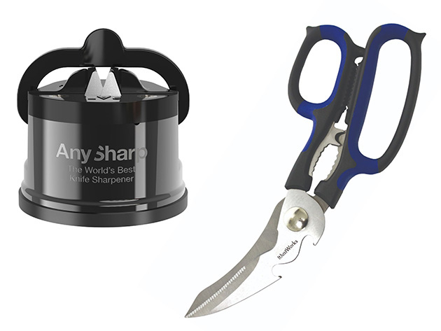 AnySharp Chef Pro Sharpener & Smart Scissors Set